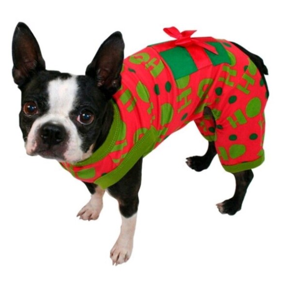 Unbranded Other - Red & Green Ho Ho Ho Christmas Present Dog Pajamas NWT  Size M